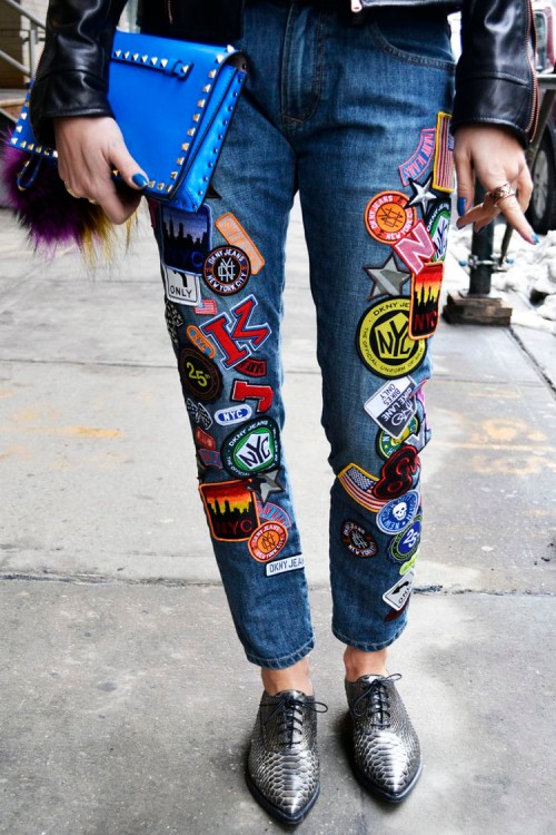 patchwork jeans