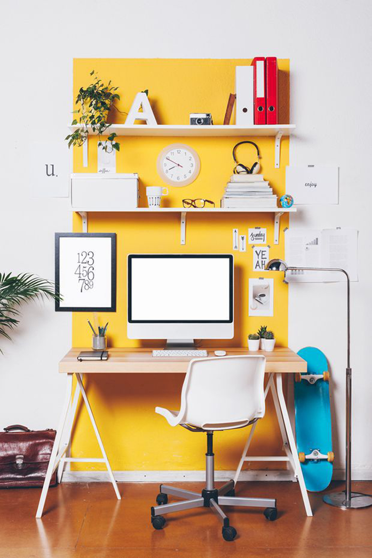 Homeoffice amarelo