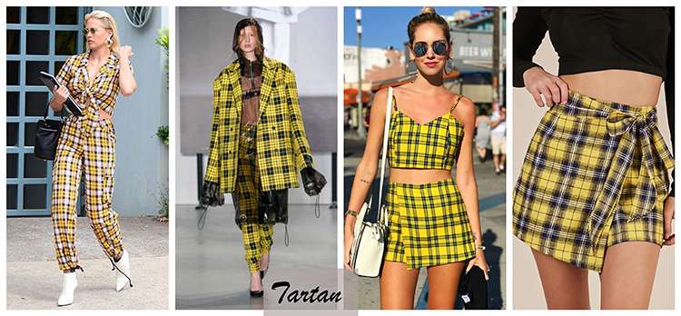 Xadrez tartan amarelo